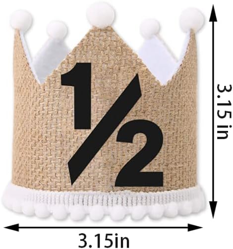 1/2 st Birthday Hat, Birthday Party Decorations, Kids Party Props Shooting, Party Supplies