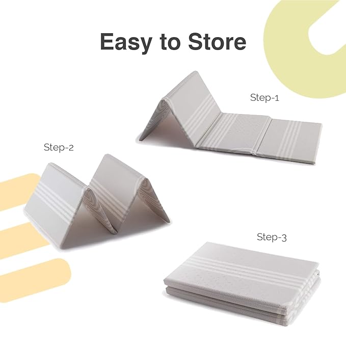 ORIBEL PurePlay Baby Play mat | 79" x 59" | Odour Free | Easy to Clean | Water & Stain-Resistant | Reversible & Foldable | 3 Layer Protection| Scratch Resistant (Happy Palette)