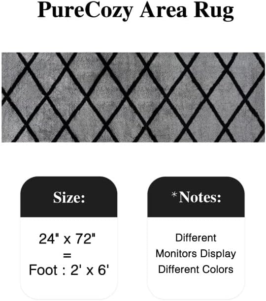 2x6 Checkered Rug Grey and White Modern Soft Area Rug Fluffy Non-Slip Carpet for Bedroom Living Room Playroom Home Aesthetic Decor