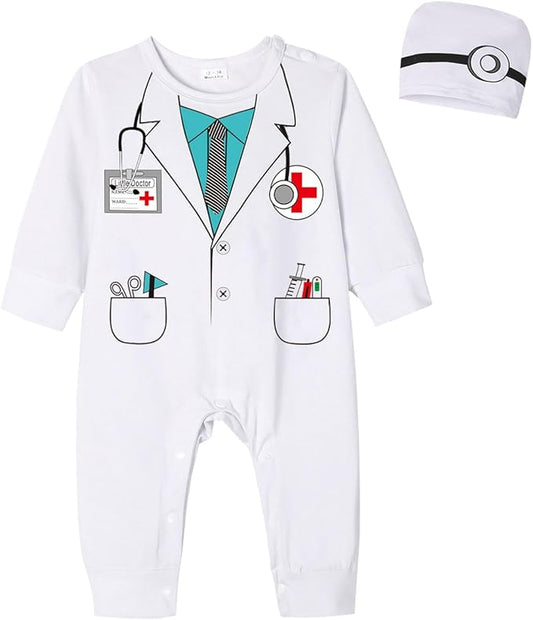 Baby Boys Charming Prince Astronaut Doctor Outfit Newborn Infant Girls Halloween Vampire Bats Cosplay Costumes
