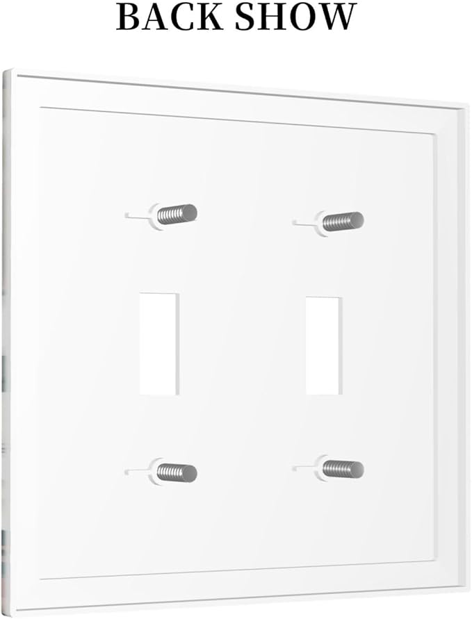 Underwater Floral Turtle Animal 2 Gang Light Switch Plate Cover Double Toggle Wall Plate Decorative Switchplate Electrical Faceplate for Nursery Kidsroom Bedroom Decor