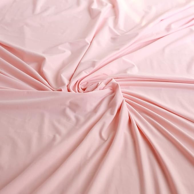 3Pcs Newborn Photography Props Baby Photoshoots Photo Posing Wraps Backdrops with Headband Stretch (Wrap + Backdrop + Headband, Light Pink)