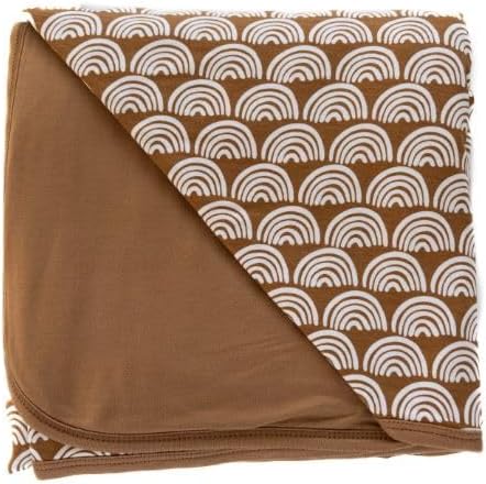 Little Sleepies Cloud Blanket, Soft Viscose from Bamboo Toddler & Baby Blanket for Boys & Girls, Lightweight, Perfect for Hot Sleepers, 50" x 50", Large (Rust Rainbows)