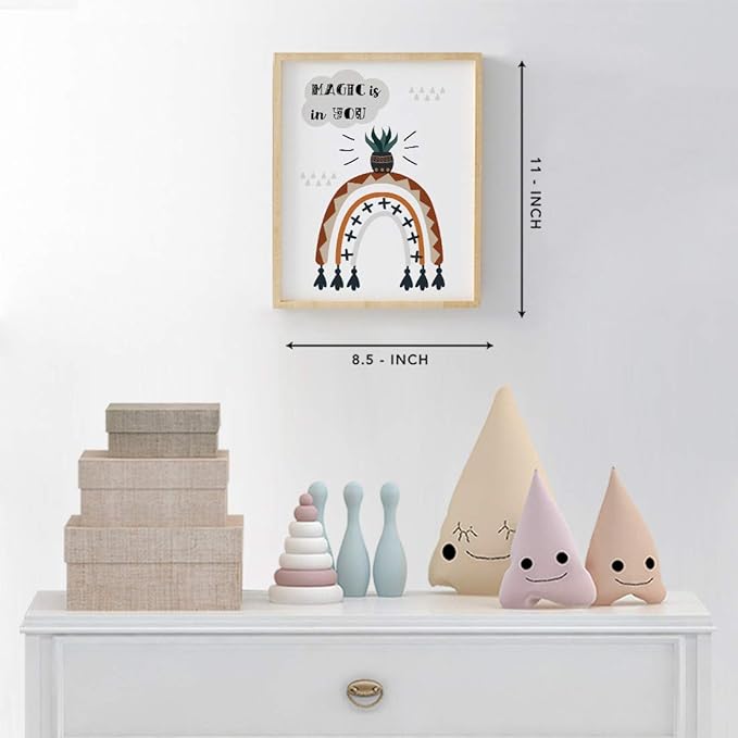 Andaz Press Nursery Kids Room Scandinavian Hello Llama Wall Art Decor Poster Prints, 8.5 x 11-inch, Scandinavian Magic Is In You Llama Graphic, 1-Pack, Unframed