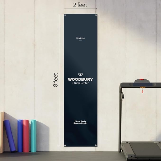 Staples Custom Scrim Vinyl Banner - 24W" x 96L" Quote Banner with 4 Grommets - Durable Outdoor Sign for Events, Promotions, and Business Advertising (Light)