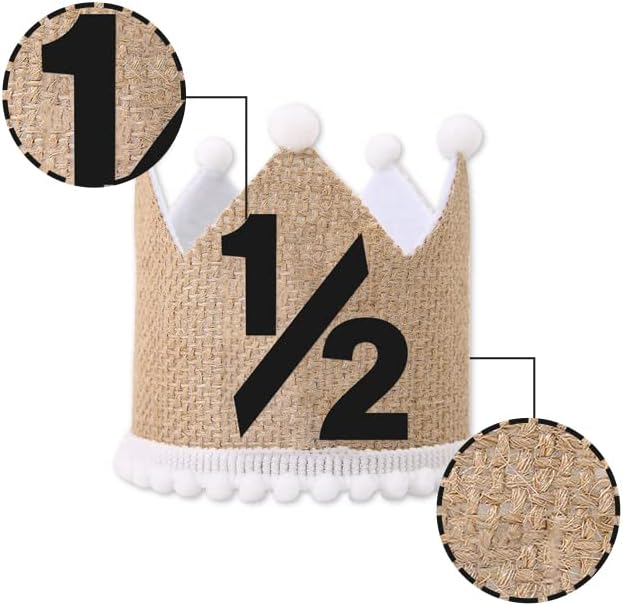1/2 st Birthday Hat, Birthday Party Decorations, Kids Party Props Shooting, Party Supplies