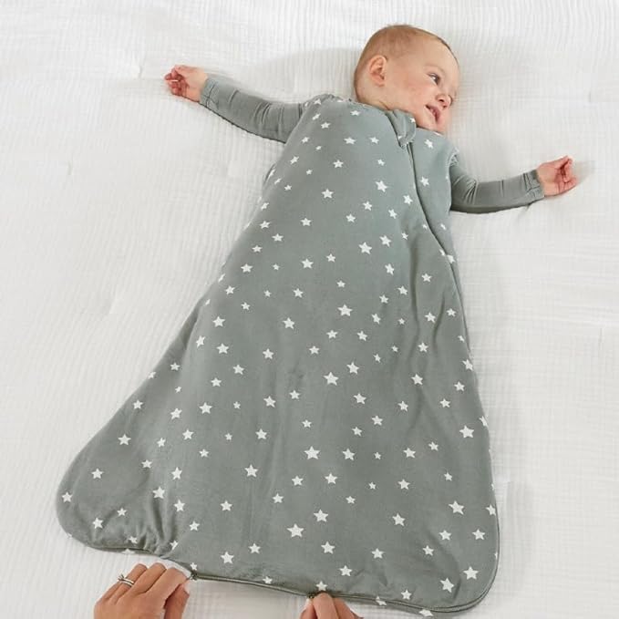 GUNAMUNA günamüna Unisex Baby, Toddler Wearable Blanket, Sleeping Bag Bamboo Rayon, Sleep Sack with Diaper Zipper, 1.0 TOG