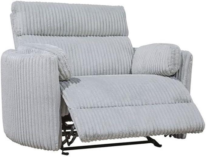 Pemberly Row XL Extra Wide Power Glider Recliner in Mega Gray (Set of 2) with USB Charging Ports and 2 Comfort Pillows for Living Room