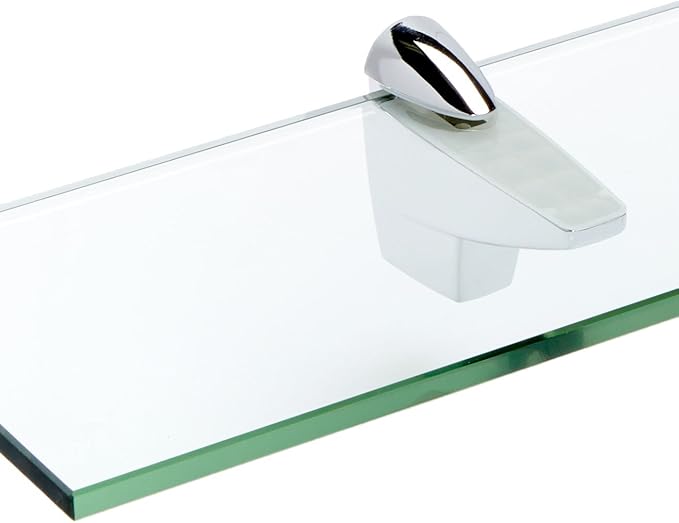 Spancraft Glass F-12x33-Chrome Falcon Glass Shelf, Chrome, 12" x 33"
