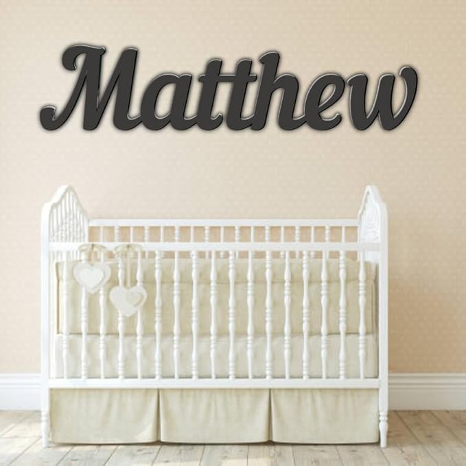 Personalized Wooden Baby Name Sign - Custom Name Wall Decor for Nursery - Boy & Girl Name Signs - Baby Announcement Sign - Wooden Custom Name Signs for Wall - Ideal Nursery Name Signs