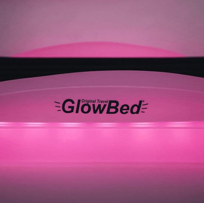 Inflatable Travel Bed LED Lights with Remote Portable Kids Bed Kids Air Mattress Twin Sized Mattress Blow up Bed Travel, Camping, Sleepovers Glowing Halo of Light Make Fear Disappear