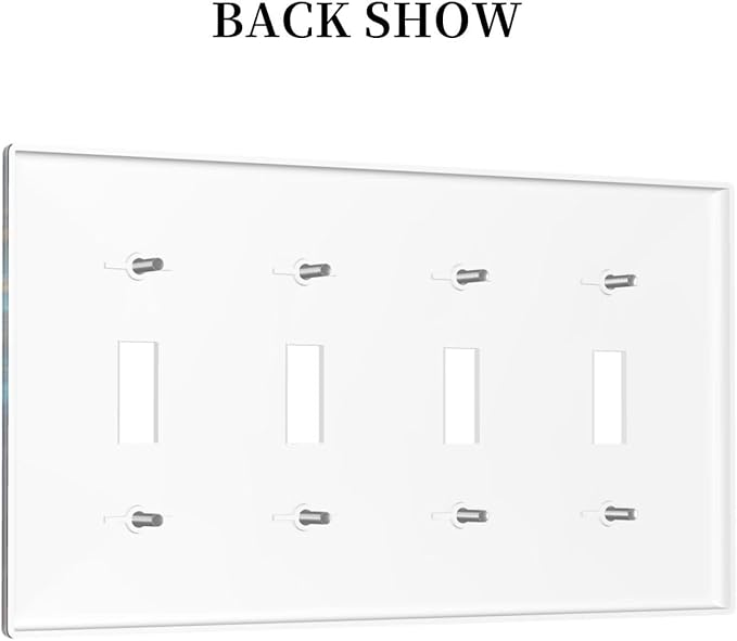 Light Switch Cover Cosmic Outer Space Nebula Explosion 4 Gang Switch Plate Covers Quad Toggle Wall Plates Decorative Switchplate Electrical Faceplate for Bathroom Home Decor