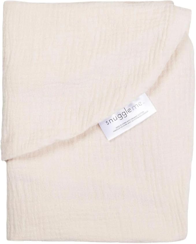 snuggle me Baby Lounger Muslin Curve Cover - Organic Cotton Fabric - Natural