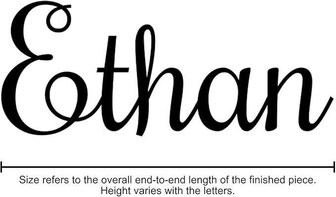 Custom Metal Words - Bold Modern Script Name Sign - Custom Name Sign Baby - Contemporary Laser Cut Cursive Wall Art for Baby Name, Wedding & Home Decoration Gift