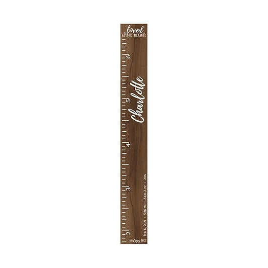 Wooden Kids Growth Height Chart Ruler for Boys and Girls Painted (The No Tippy Toes - Loved Beyond Measure) Back40Life
