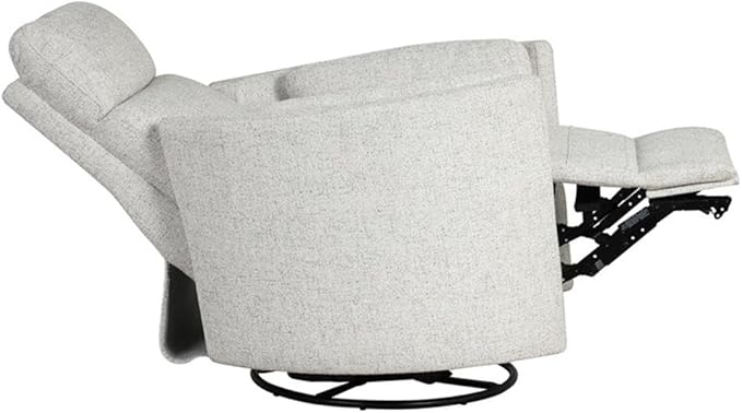 Pemberly Row Beauty Quartz Power Swivel Glider Recliner (Two Pack) with USB Charging Ports and 2 Comfort Pillows for Living Room