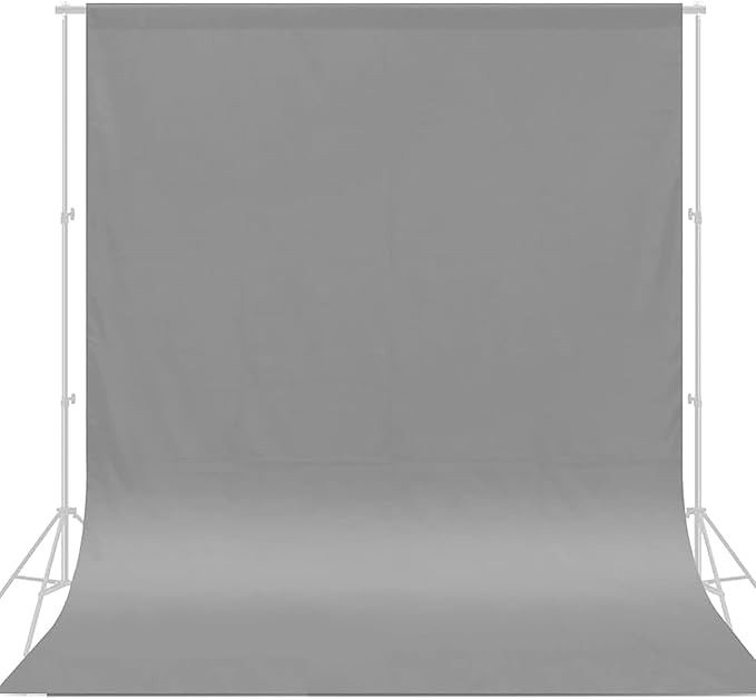 Grey Backdrop for Photography, 10x20ft Gray Photo Backdrop Pure Polyester Grey Screen Curtain for Photoshoot