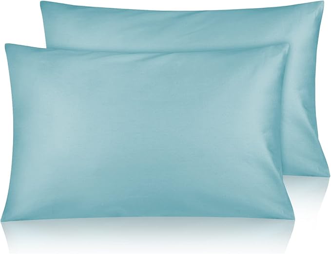 Cotton Toddler Pillowcase 14x20 Envelope: Long-Staple Cotton, Ultra Soft Breathable Durable, Travel Pillow Cover 2 Pack by Fittia
