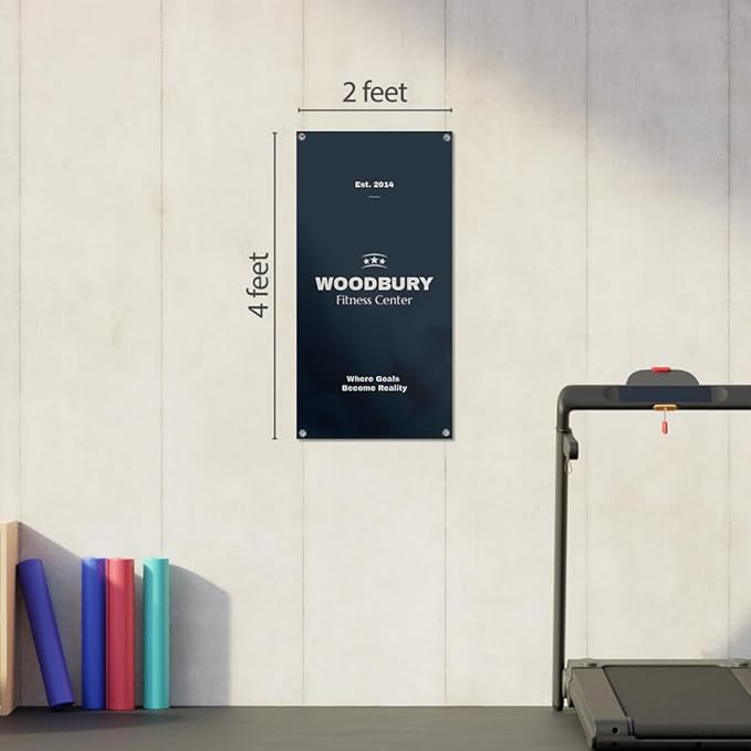 Staples Custom Scrim Vinyl Banner - 24W" x 48L" Quote Banner with 4 Grommets - Durable Outdoor Sign for Events, Promotions, and Business Advertising (Wood)