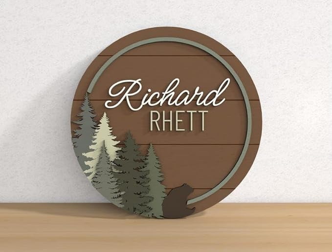 Personalized Name Sign for Kids Room - Custom Wood Sign Tree Custom Name Sign Baby Room Decor, Signs for Kids Room Wall Décor
