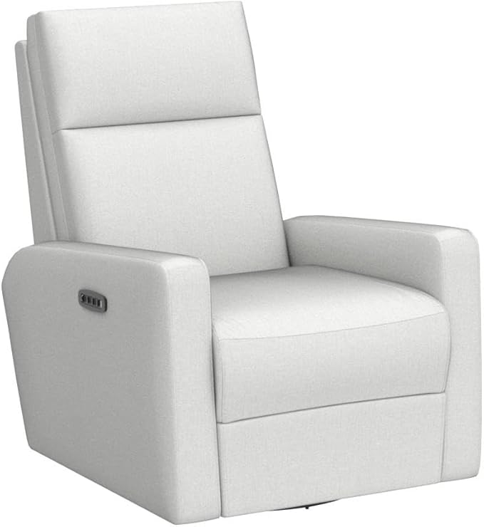 Nurture& The Glider Plus - Premium Nursery Power Recliner | Swivel Chair with Adjustable Head Support and Adjustable Lumbar Support | Built-in USB - The Ultimate Comfort for Nursing, Relaxing (Ivory)