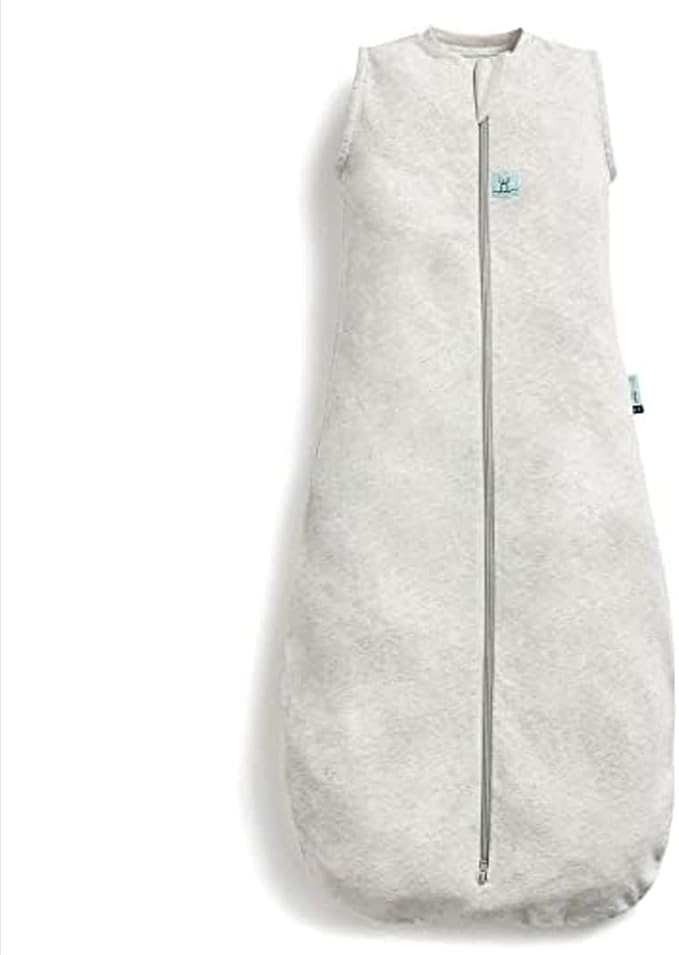 ergoPouch Jersey Sleeping Bag 0.2 TOG – Arms-Out Baby Sleep Sack, Ideal Transition from Swaddling, Slim Fit Keeps Baby Secure & Comfortable, Soft Breathable Fabric (3–12 Months, Grey Marle)