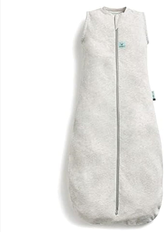ergoPouch Jersey Sleeping Bag 0.2 TOG – Arms-Out Baby Sleep Sack, Ideal Transition from Swaddling, Slim Fit Keeps Baby Secure & Comfortable, Soft Breathable Fabric (3–12 Months, Grey Marle)