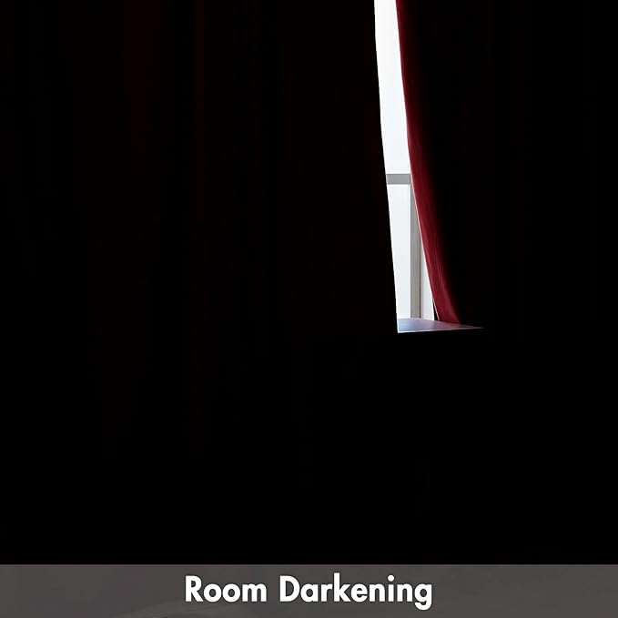 MIULEE Christmas Red Velvet Curtains Thermal Insulated Blackout Curtain Drapes for Bedroom Living Room Darkening 63 Inches Long Curtains Panels Rod Pocket Set of 2