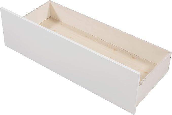 Merax House Bed with Two Drawers, Window and Roof, Twin Size Wood Storage Bunk Bed Daybed Can be Decorated for Girls, Boys (White)