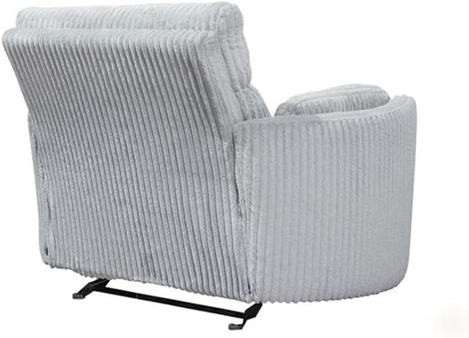 Pemberly Row XL Extra Wide Power Glider Recliner in Mega Gray (Set of 2) with USB Charging Ports and 2 Comfort Pillows for Living Room