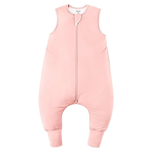 Rayon Made From Bamboo Sleep Sack 3t-4t 0.5 Tog Ultra Soft Summer Toddler Sleep Sack 36-48 Months with Feet 2-Way Zipper Lightweight Baby Sleeping Bag with Legs Thin Baby Wearable Blanket-Pink