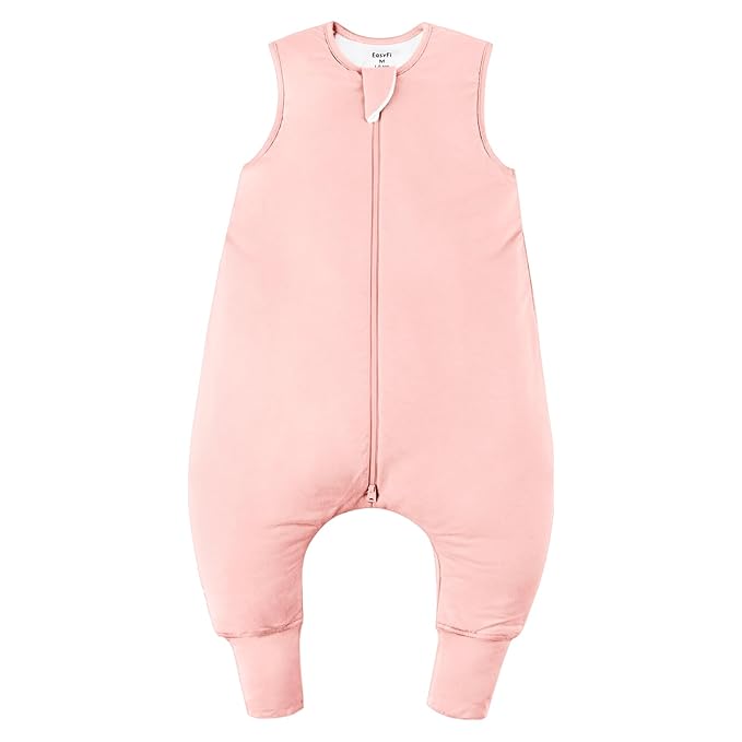 Rayon Made From Bamboo Sleep Sack 24-36 Months 0.5 Tog Ultra Soft Summer Toddler Sleep Sack 2t-3t with Feet 2-Way Zipper Lightweight Baby Sleeping Bag with Legs Thin Baby Wearable Blanket-Pink