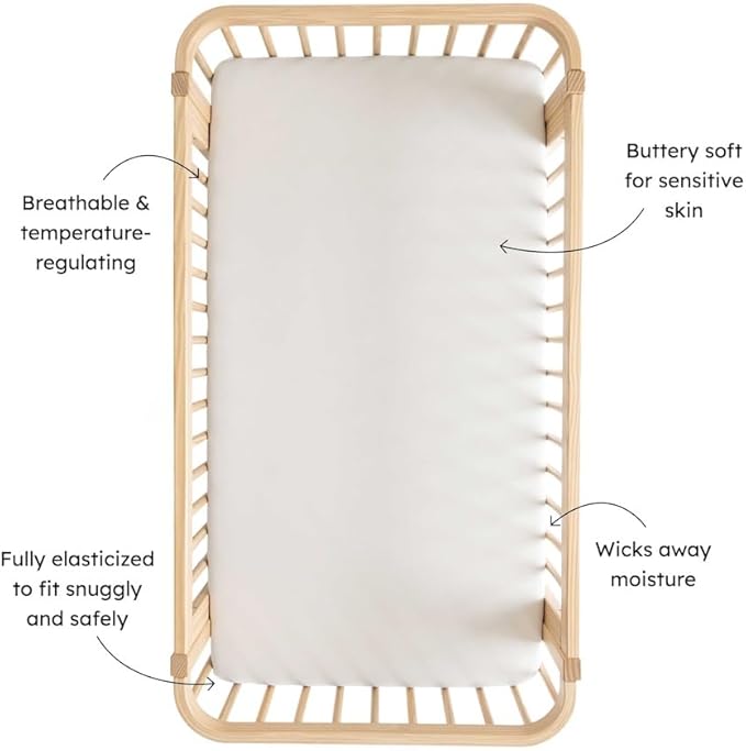 Kyte Baby Soft Crib Sheet - Standard Fitted Crib Sheet Made with Rayon from Bamboo, Ultra-Gentle and Breathable (Very Hungry Caterpillar)