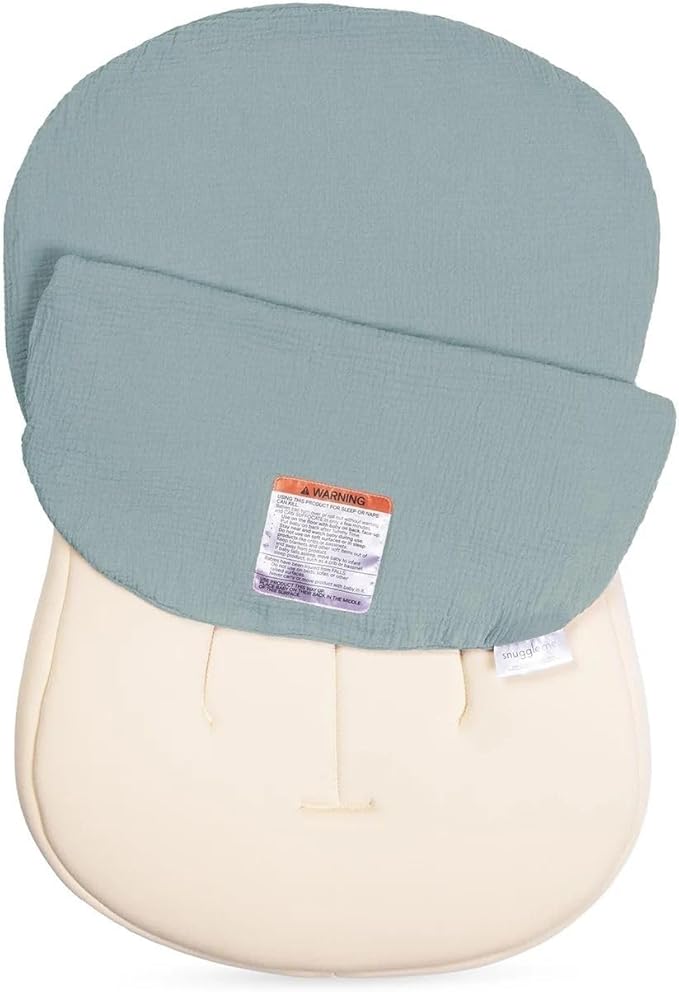 snuggle me Baby Lounger Muslin Curve Cover - Organic Cotton Fabric - Slate