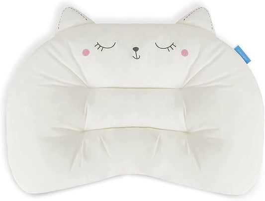 Choc chick Toddler Pillow,20X14inches Machine Washable Soft Hypoallergenic Kids Pillows,Child Cute Animal Perfect Toddler Pillows for Sleeping 2 Year Old (Cat)