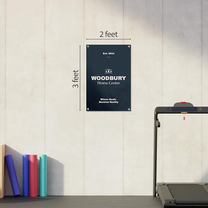 Staples Custom Scrim Vinyl Banner - 24W" x 36L" Quote Banner with 4 Grommets - Durable Outdoor Sign for Events, Promotions, and Business Advertising (Apple)
