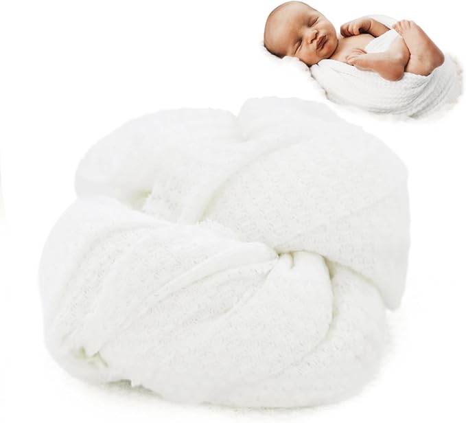 Newborn Photography Props for Baby Boys and Girls Newborn Wraps for Infant Baby Photoshoot Waffle Texture Knit Blanket