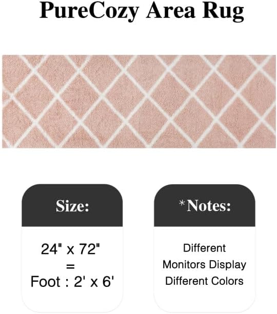 2x6 Checkered Rug Pink and White Modern Soft Area Rug Fluffy Non-Slip Carpet for Bedroom Living Room Playroom Home Aesthetic Decor