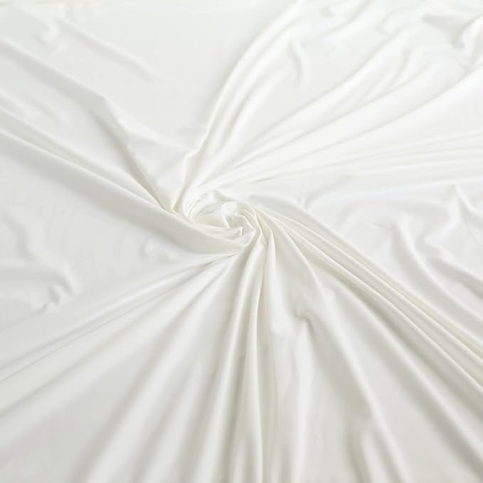 2Pcs Newborn Photography Props Baby Photoshoots Photo Posing Wraps with Headband Stretch (Wrap + Headband, Off-White)