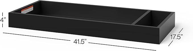 Child Craft Universal Changing Table Topper, Convert Dresser into a Changing Table Surface, Securely Attaches, Non-Toxic, Baby Safe Finish (Ebony)