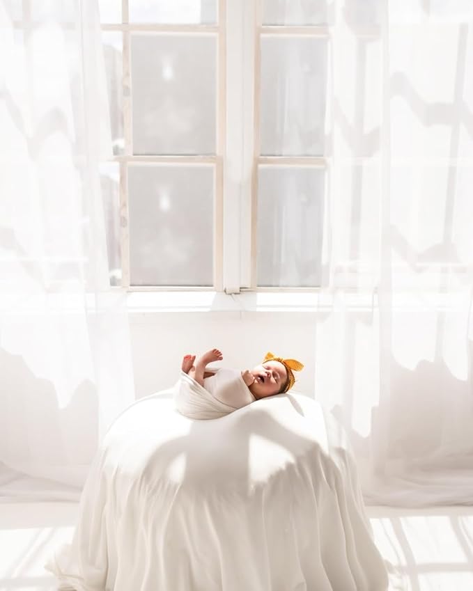 Studio Size Newborn Photography Bean Bag 40in| Bean Filling Not Included | Professional Faux Leather Poser | Baby Photo Prop & Pose Pillow Shapable - Newborn Photography Props
