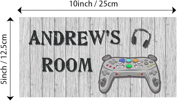 Personalized Name's Multi-button controller & headset decor Nursery Kid's Children's Girls Bedroom Door Sign Wood Plaque Sign Wall Decor Gift