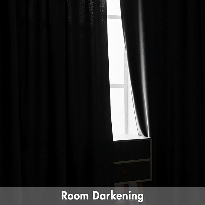 MIULEE Grey Velvet Curtains Thermal Insulated Blackout Curtain Drapes for Bedroom Living Room Darkening 96 Inches Long Curtains Panels Rod Pocket Set of 2