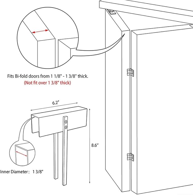 Children's Double Door Locks, Metal Bifold Door Lock, Secure Your Cabinets And Storage Areas 1 Pack