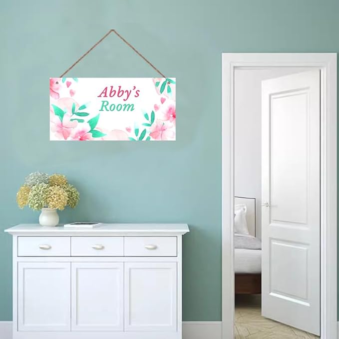 Personalized Fantasy Decor for Boys Room Flowers Theme Room Decor for Nursery,Pink Green Wall Art Decor for Kids Room Gilrs Bedroom Little Man Cave
