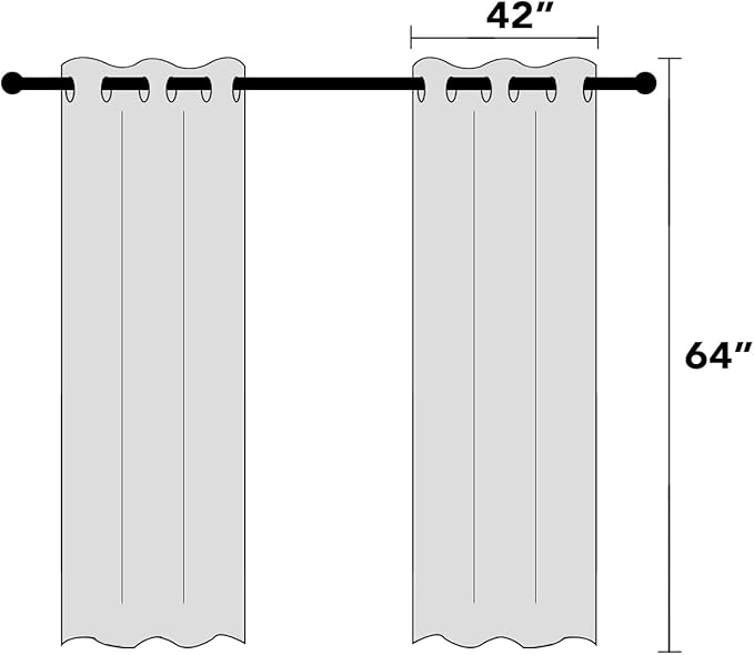PrinceDeco 100% Blackout Curtains for Bedroom 64 Inches Long Thermal Insulated Textured Blackout Curtains 2 Panels Set Grommet Room Darkening Curtains for Bedroom Living Room(42x64 inch,Sage)