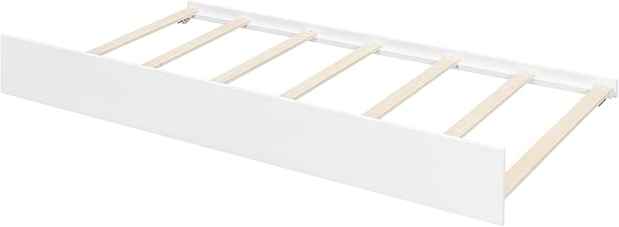 Harper & Bright Designs Twin House Bed for Kids, Wood Platform Bed with Trundle, Montessori Bed with Roof, Playhouse Trundle Beds for Kids,Teens, Bedroom, White
