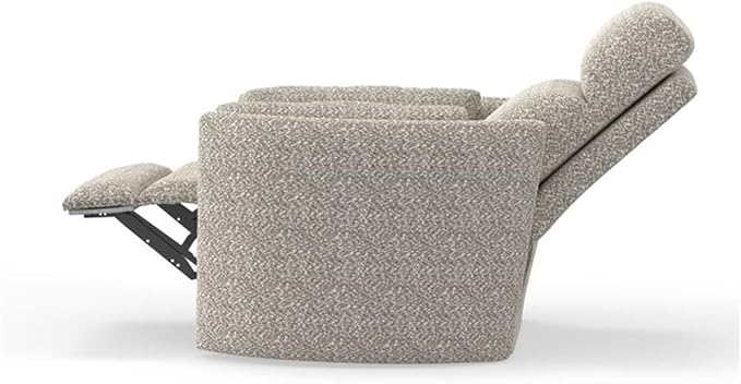 Pemberly Row Contemporary Power Swivel Glider Recliner (Two Pack) with USB Charging Ports and 2 Comfort Pillows for Living Room