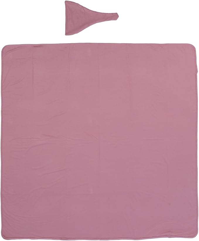 Baby Swaddle Blanket Set with Hat Soft Stretchy Newborn Receiving Blanket Swaddle Wrap for Infants Lightweight Modal Fabric Solid Color Design