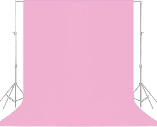 YSKE-Y2 Heavy Duty Photo Backdrop, 10x8ft Pink Seamless Fabric Background Photography Backdrop Curtain Screen for Photoshoot Video Studio Party